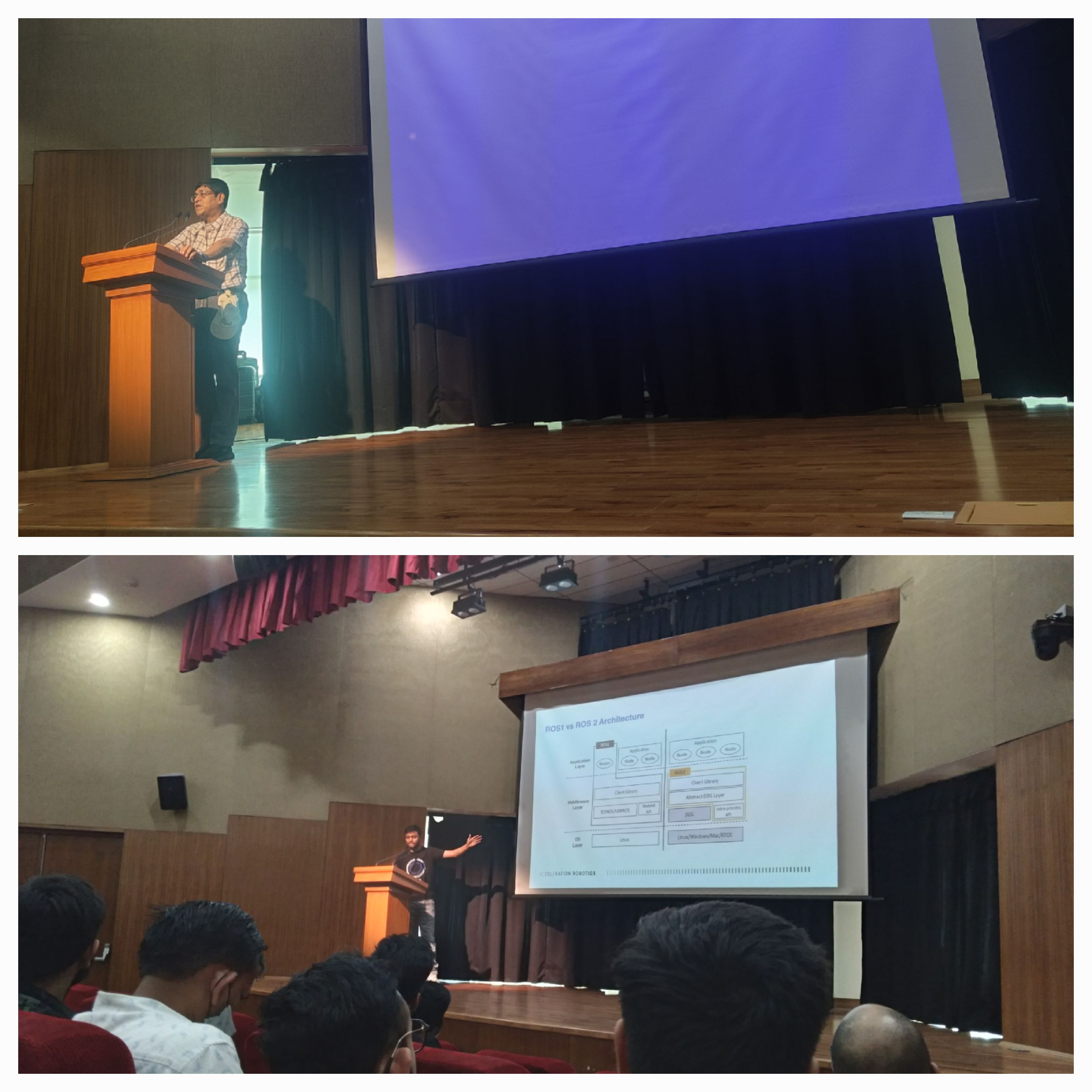 Fig 2: Professor SK Saha, Project Director of IHFC(Top) and Prateek Nagras, CEO of Acceleration Robotics(Bottom)